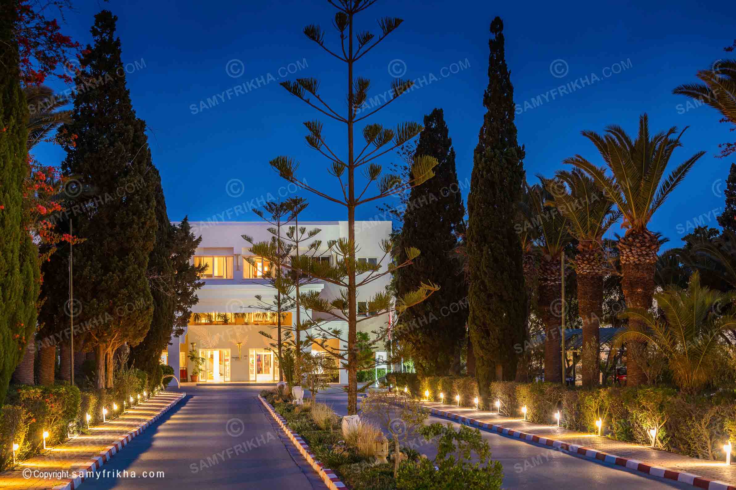 photographe professionnel des hotels  en Tunisie : Entrée Hotel Delfino Beach Hammamet