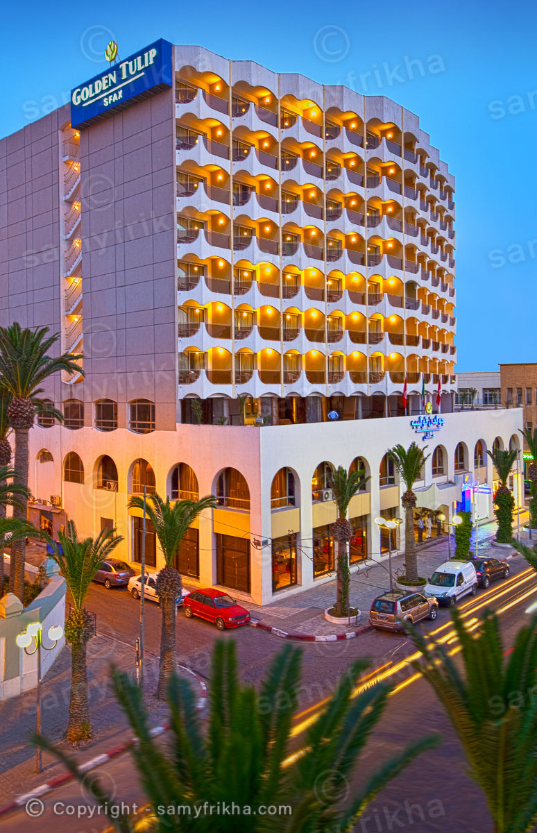 photographe des hotels en Tunisie : Facade Hotel Golden Tulip Sfax