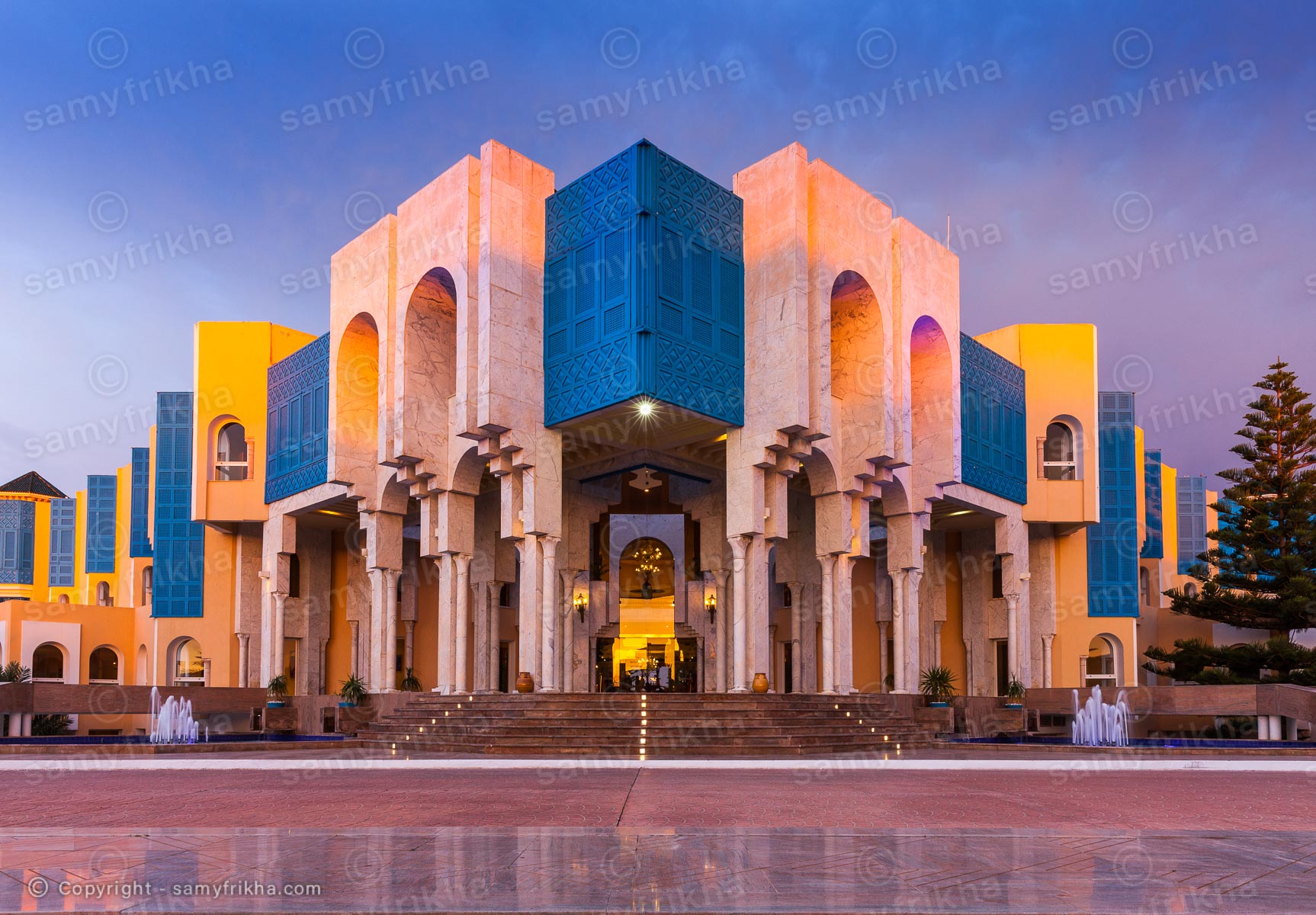 photographe des hôtels en Tunisie : Entrée Hotel Hasdrubal Thalassa & Spa Yasmine Hammamet Hôtel