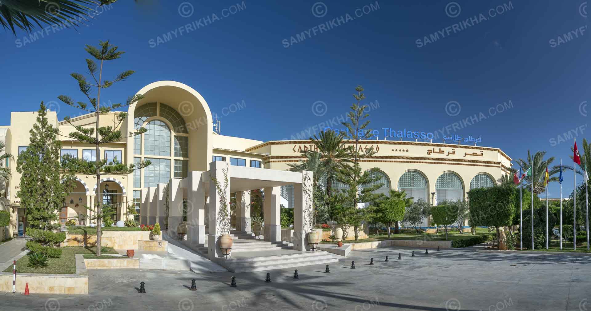 photographe professionnel des hotels en Tunisie : Entrée Hotel Carthage Thalasso Gammarth Tunis