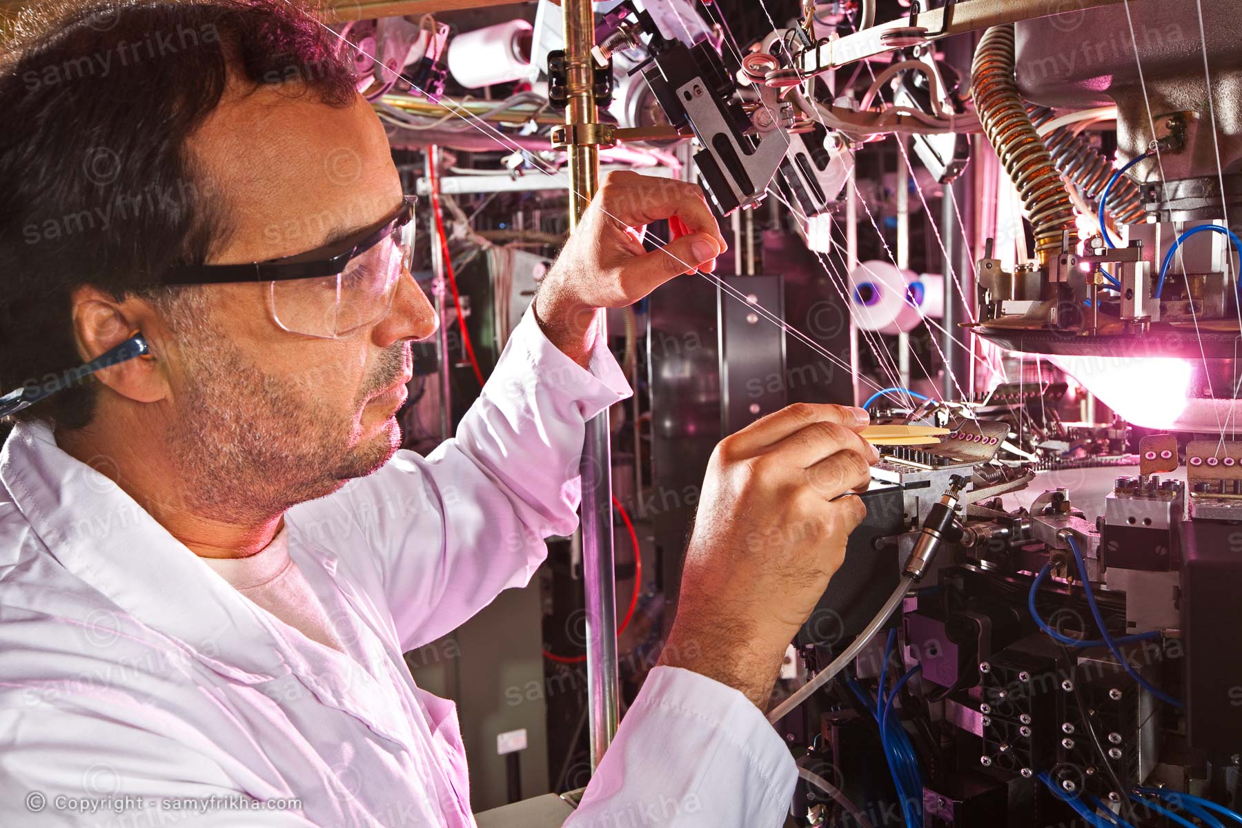 Photographe des usines de textiles en Tunisie.