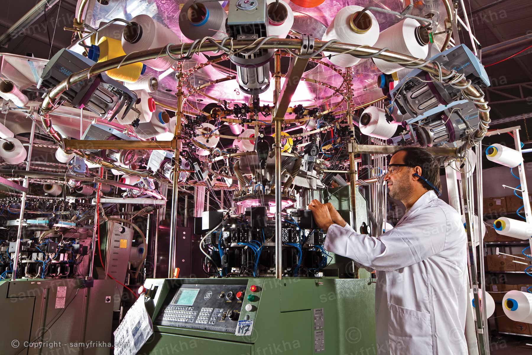 Photographe des usines de textiles en Tunisie.