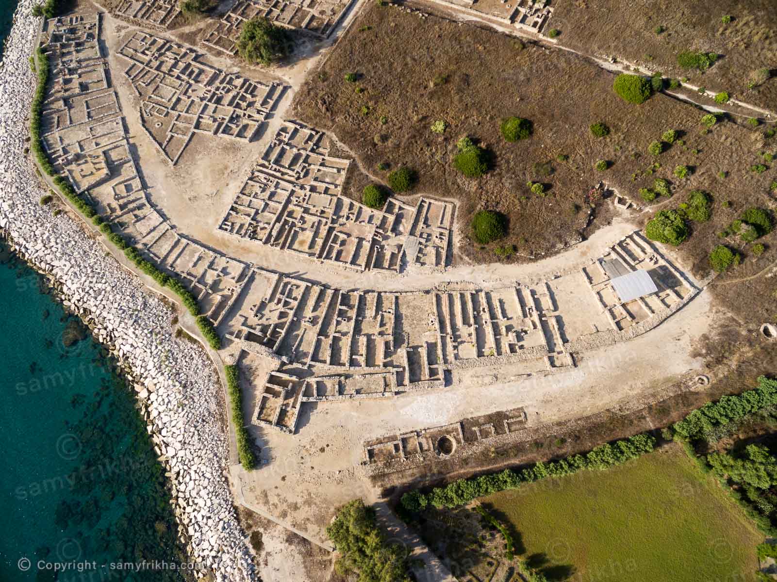 Samy Frikha : Photo aérienne de site archéologique Kekouane Nabeul Tunisie